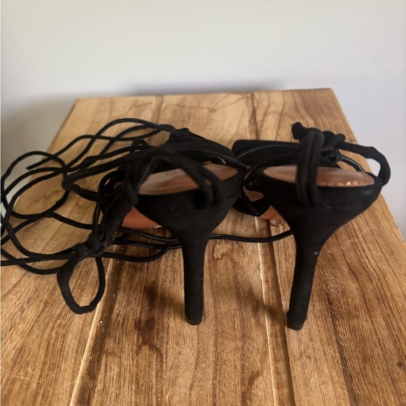 Nina Black Strappy Heeled Sandals - Picture 7 of 10